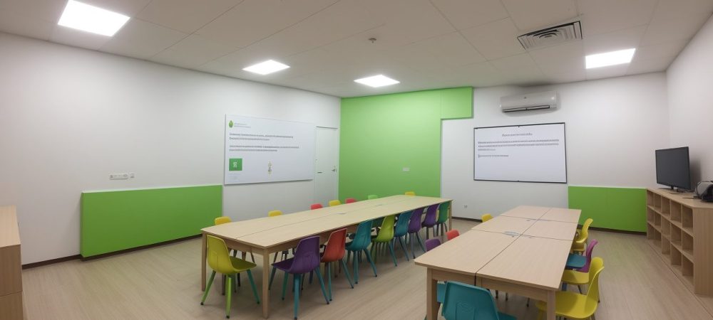 Professora orientando alunos na elaboração de um plano pedagógico BNCC com foco na nova base curricular