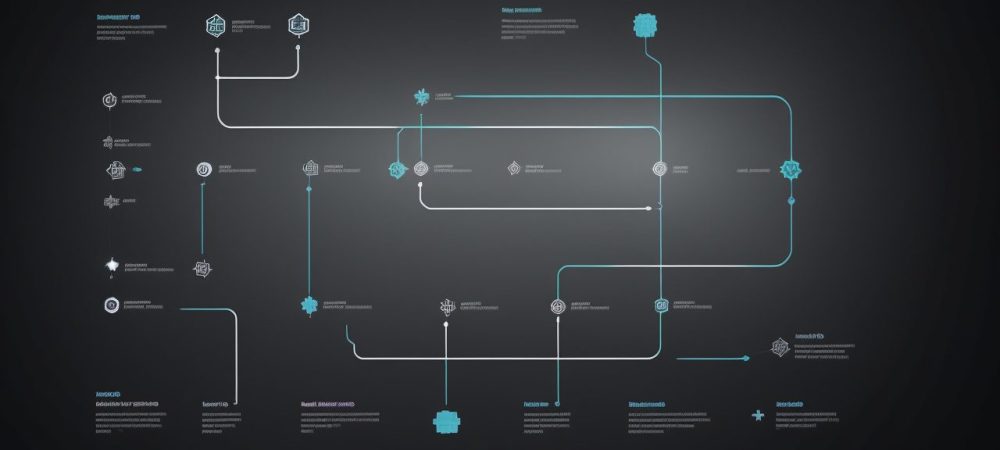 Diagrama de Plano de Negócios no contexto do serviço público, representando objetivos, estratégias e resultados