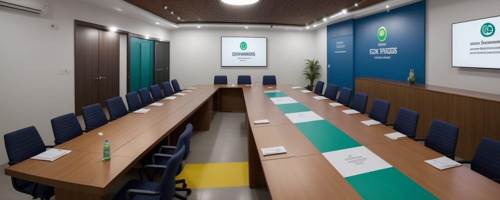 Representação visual de uma audiência pública sobre o poder legislativo, com cidadãos engajados discutindo projetos de lei.