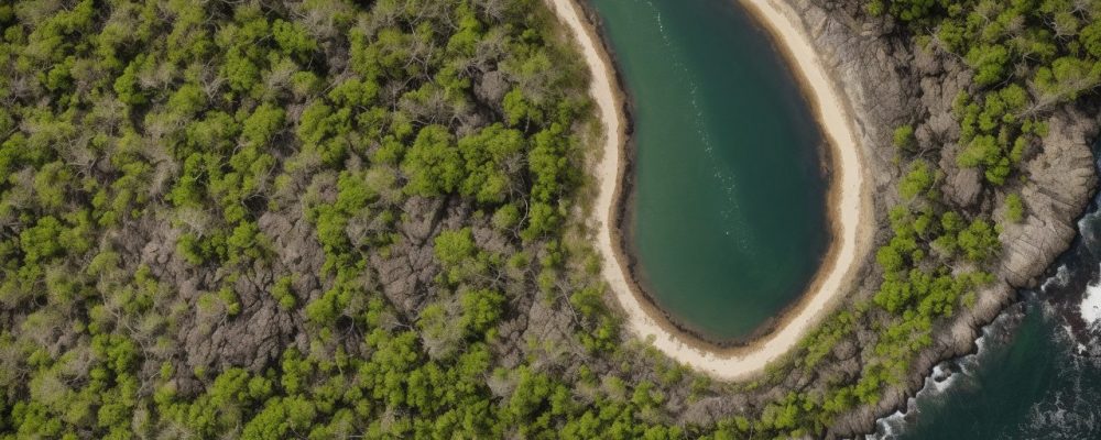 Ilustração mostrando a política e gestão ambiental em ação, com gráficos, pessoas trabalhando e elementos da natureza, representando o desenvolvimento sustentável.
