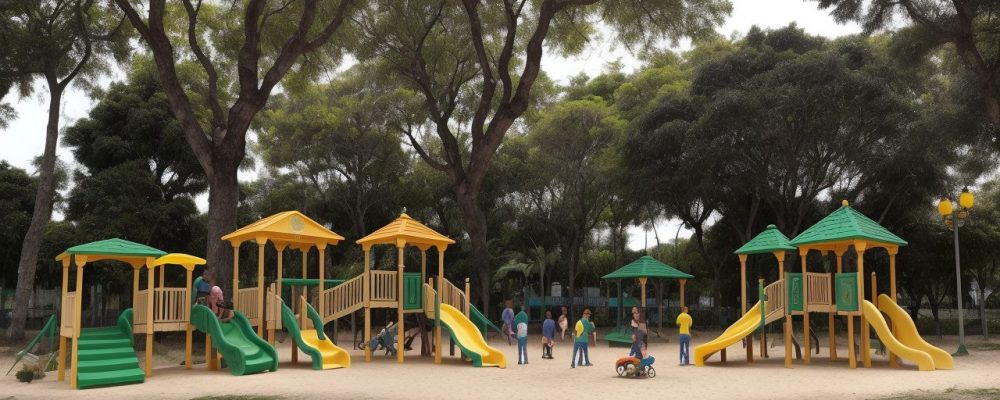 Representação visual de políticas públicas impactando positivamente a comunidade, com foco no Brasil, mostrando transformação e progresso.