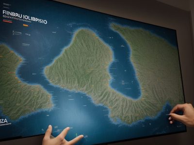 Representação visual de políticas públicas em implementação, com foco em planejamento, participação da comunidade e resultados positivos, com curso políticas públicas em destaque.