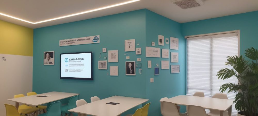 PowerPoint: Design e Estrutura de Apresentações de Sucesso Design de apresentação de PowerPoint com elementos visuais e estruturação de conteúdo para sucesso