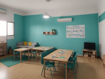 Ambiente escolar com alunos engajados em atividades práticas e interativas sobre prática pedagógica.