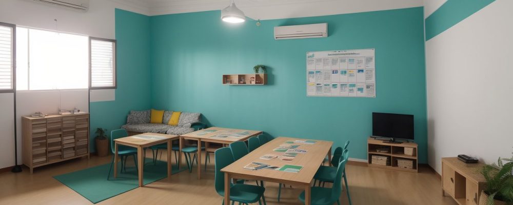 Ambiente escolar com alunos engajados em atividades práticas e interativas sobre prática pedagógica.