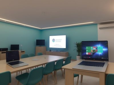 Servidores públicos em treinamento de LGPD, focados em eficiência e transparência nas práticas administrativas, com gráficos e dados visíveis.