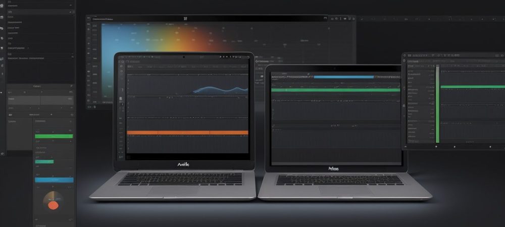 Editor de vídeo usando Adobe Premiere Pro em um ambiente de trabalho criativo e inspirador, com a timeline em destaque.