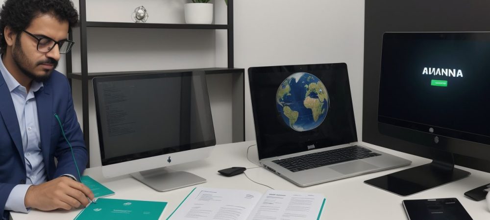 Ilustração de planejamento previdenciário, com gráfico de crescimento financeiro e pessoas analisando documentos do INSS.