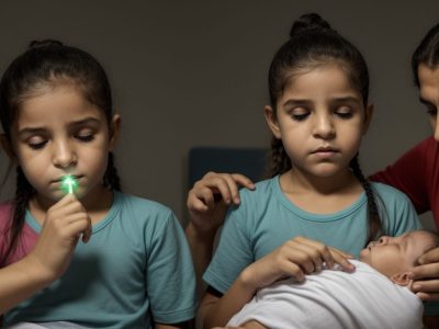Mãos prestando primeiros socorros a uma vítima, com um kit de primeiros socorros ao lado, simbolizando ação rápida e cuidado em situações de emergência
