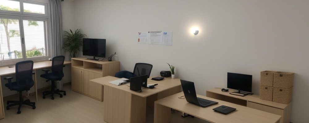 Servidores públicos praticando primeiros socorros em um ambiente de trabalho, demonstrando como agir em situações de emergência, focando em curso de primeiros socorros presencial.