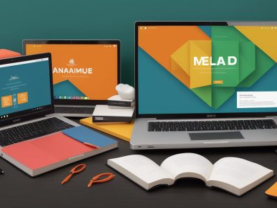 Ambiente de ensino digital mostrando a produção de material didático para EAD com design instrucional