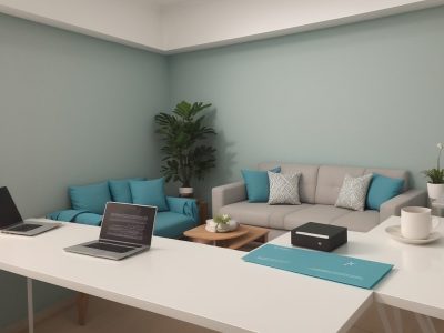 Profissional de Ciências Contábeis trabalhando em escritório moderno com gráficos financeiros e documentos contábeis