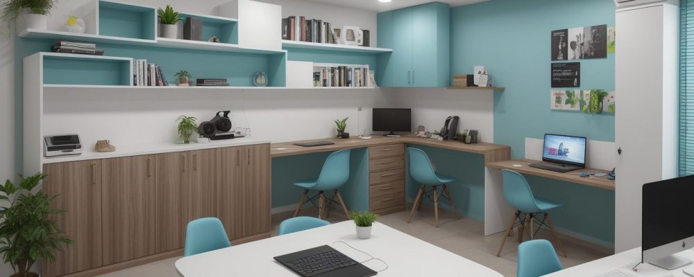 Ambiente de trabalho organizado com o Programa 5S no setor público, demonstrando eficiência e produtividade.