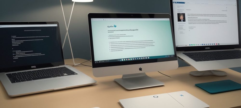 Um servidor público trabalhando em um ambiente de trabalho moderno com um curso de programação Java aberto em seu computador, representando a inovação no serviço público.