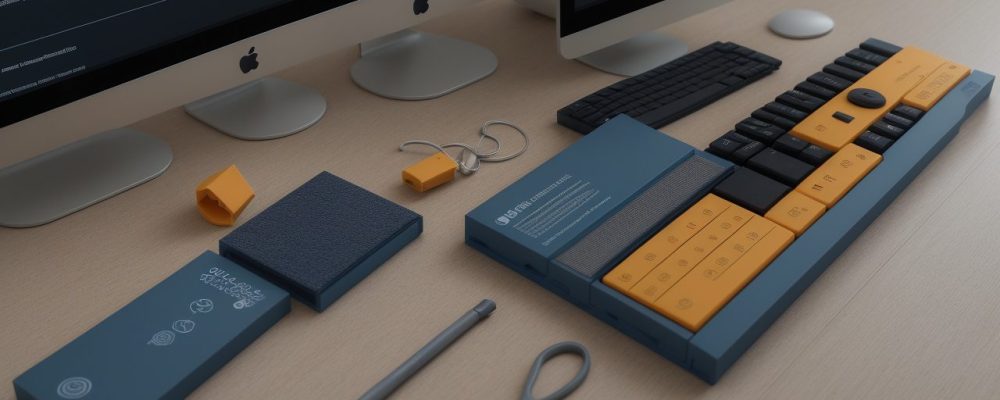 Um projetista mecânico focado em um projeto de desenho técnico, com ferramentas e softwares em um ambiente de trabalho moderno, representando o futuro da engenharia.