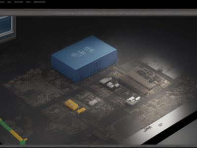 Um projetista mecânico utiliza softwares de CAD para um projeto inovador, com ferramentas modernas e um ambiente de trabalho otimizado.