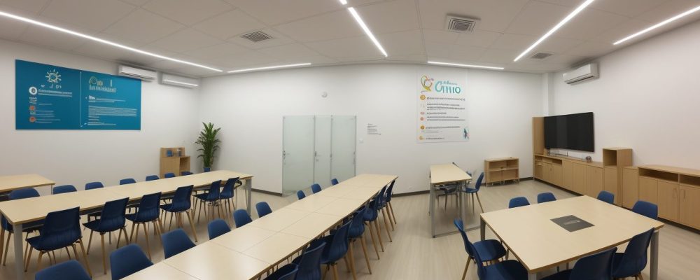 Professores e alunos colaboram em projetos interdisciplinares em sala de aula, com foco na integração curricular e metodologias ativas.