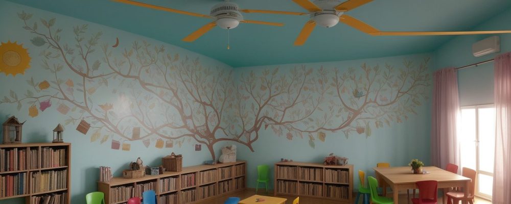 Crianças em sala de aula participando ativamente de projetos de leitura, com livros abertos e elementos visuais estimulantes.