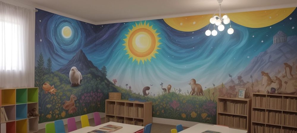 Alunos envolvidos em projetos de leitura dinâmicos e criativos em uma sala de aula