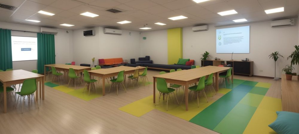 Alunos envolvidos em projetos de leitura na escola, com livros e atividades que incentivam o ensino de literatura.