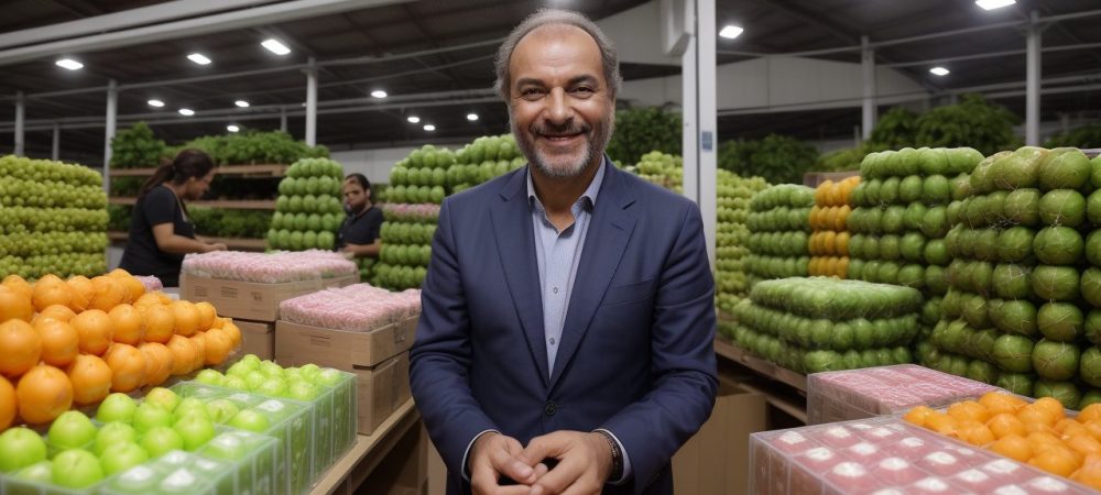 Representação visual de um promotor de vendas interagindo com clientes, demonstrando habilidades de comunicação e vendas, com foco em estratégias e produtos.