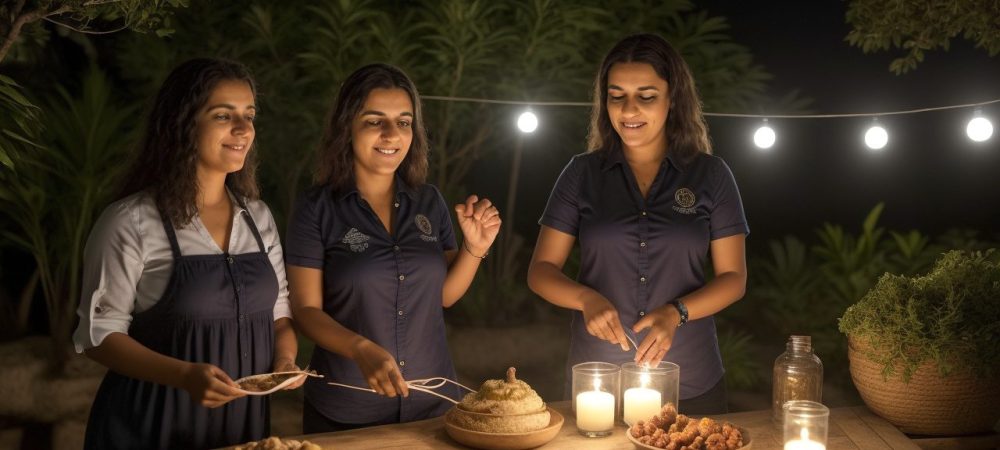 Promotor de vendas demonstrando produtos em ponto de venda, com foco em habilidades e estratégias de sucesso.