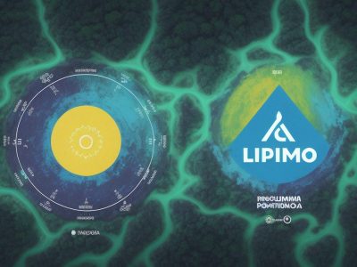 Imagem representando o curso online de propriedade intelectual, com símbolos de ideias, patentes e marcas.