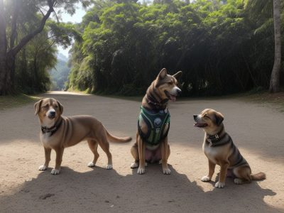 Cão interagindo com humanos em ambiente de adestramento, demonstrando psicologia canina e comportamento canino