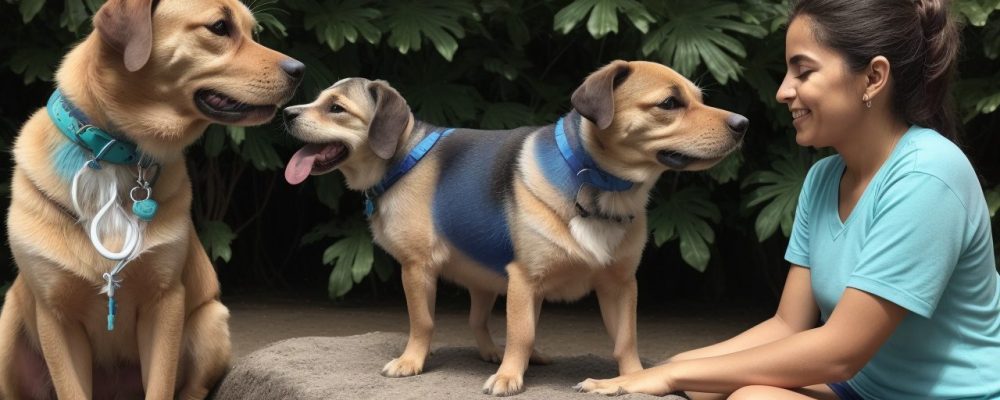 Cão interagindo com tutor em um ambiente acolhedor, demonstrando a aplicação da psicologia canina e reforço positivo para um adestramento eficaz.