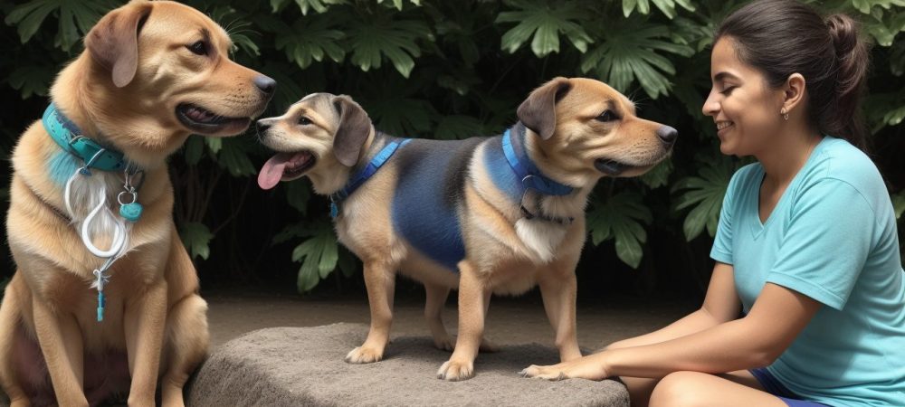 Cão interagindo com tutor em um ambiente acolhedor, demonstrando a aplicação da psicologia canina e reforço positivo para um adestramento eficaz.