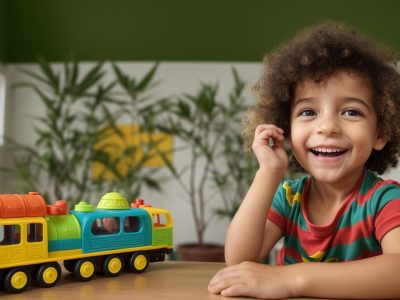 Crianças em ambiente educativo realizando atividades lúdicas que estimulam o desenvolvimento infantil