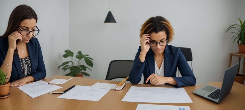 Representação visual de psicologia organizacional e gestão de pessoas impactando a saúde mental no trabalho e a motivação da equipe.