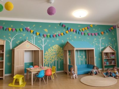 Crianças envolvidas em atividades psicomotoras em sala de aula, demonstrando os benefícios da psicomotricidade.