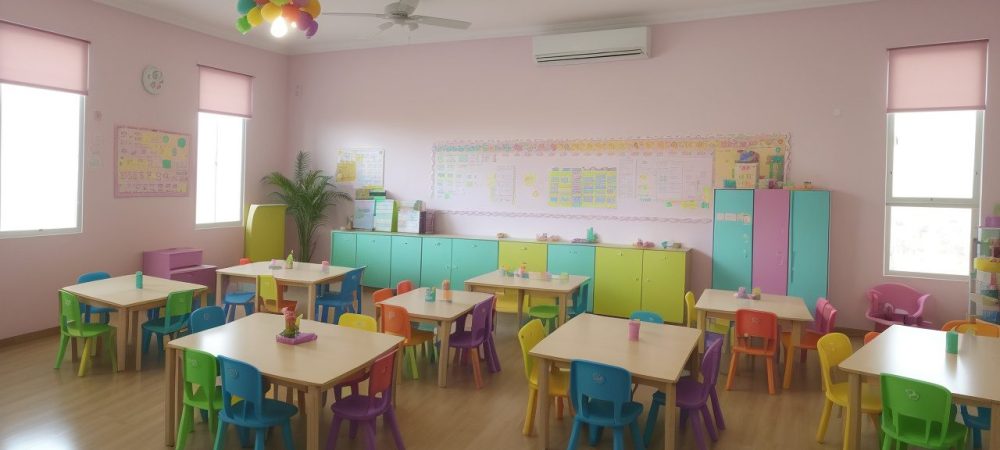 Crianças participando de atividades psicomotoras em sala de aula, promovendo desenvolvimento e aprendizado.