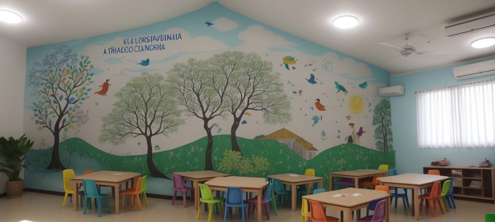 Imagem ilustrando o curso de psicopedagogia com foco em dificuldades de aprendizagem e inclusão, mostrando crianças e educadores.