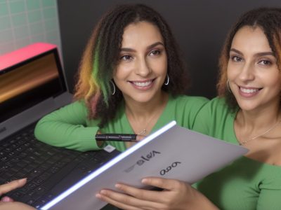 Profissional qualificada em serviços domésticos consultando informações sobre direitos trabalhistas e eSocial doméstico, com foco em oportunidades de crescimento.