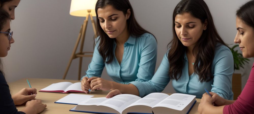 Qualificação em Serviços Domésticos: Transformando Carreiras e Direitos Imagem ilustrando a qualificação em serviços domésticos, com profissionais aprendendo sobre direitos trabalhistas e novas oportunidades de carreira.