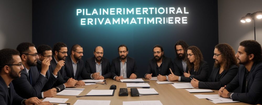 Profissionais de RH em ambiente de trabalho colaborativo, focados em liderança e desenvolvimento de pessoas no setor público.