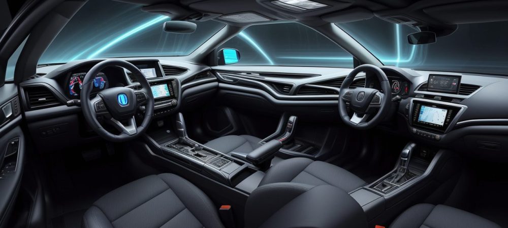 Ilustração de um veículo com rastreador, demonstrando a tecnologia e segurança do rastreamento veicular para proteção e monitoramento.