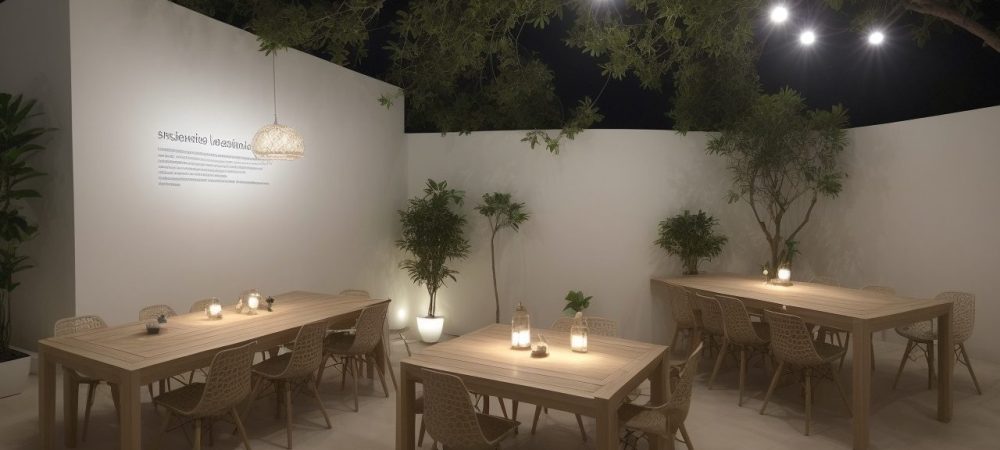 Representação visual de um centro de reabilitação visual com profissionais e pacientes interagindo, com foco em tipos de baixa visão e tratamentos.