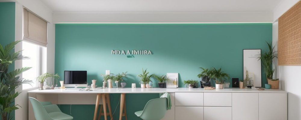 Recepcionista sorrindo atendendo um cliente em um ambiente de escritório moderno e acolhedor, demonstrando empatia e profissionalismo.