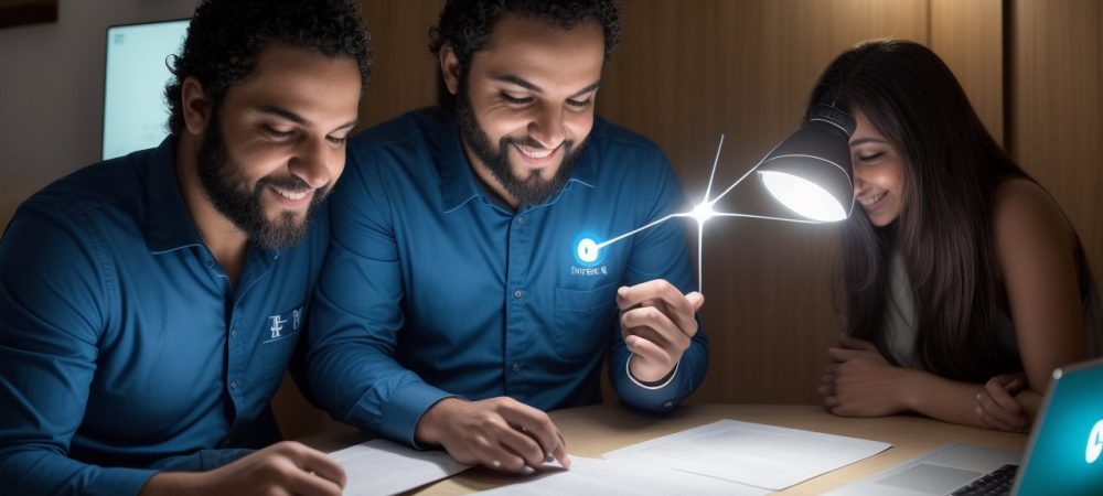 Imagem ilustrando o processo de recolocação profissional, com foco em currículo e mercado de trabalho atual.