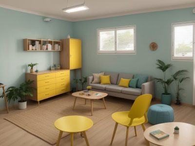 Ambiente de sala de aula com estudantes utilizando tecnologia em práticas de recomposição das aprendizagens