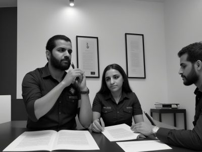 Profissionais analisando currículos e realizando entrevistas de emprego, representando as etapas do processo seletivo em recrutamento e seleção.