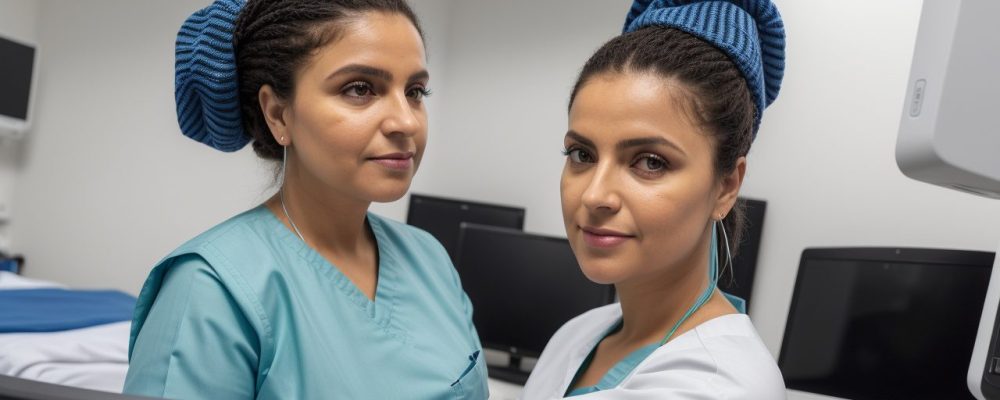 Profissional de enfermagem analisa prontuário, focando em comunicação e registro para otimizar o cuidado ao paciente.