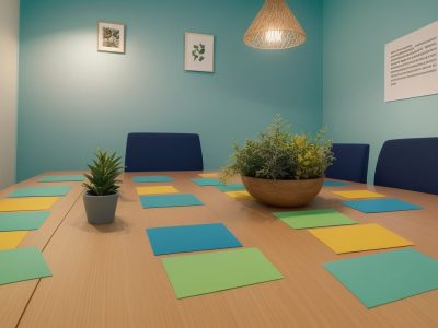 Imagem mostrando um grupo de pessoas em um ambiente de trabalho colaborativo, com foco em relações humanas e empatia