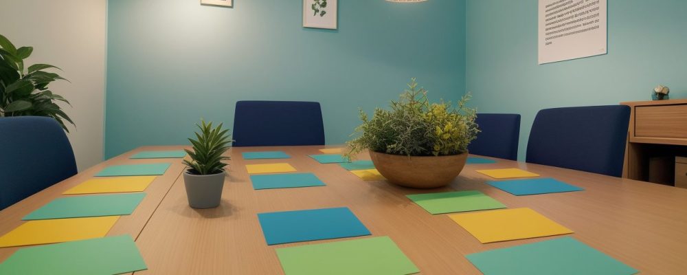 Imagem mostrando um grupo de pessoas em um ambiente de trabalho colaborativo, com foco em relações humanas e empatia