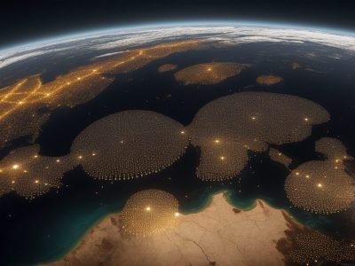 Imagem ilustrando o conceito de relações internacionais, com diplomacia e organizações globais construindo pontes para um futuro de cooperação.