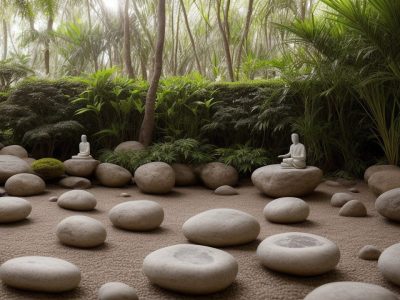 Imagem de uma pessoa meditando em um ambiente tranquilo, com elementos visuais que representam técnicas de relaxamento, como meditação e mindfulness, para aliviar a ansiedade e o estresse.