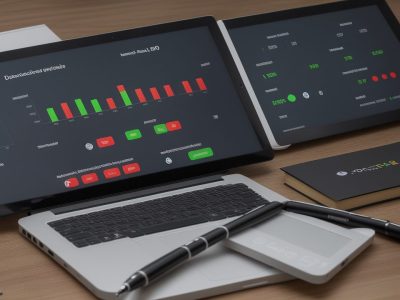 Um representante comercial apresentando um produto para um cliente em um ambiente de negócios moderno e profissional, simbolizando oportunidades de vendas e crescimento na carreira.